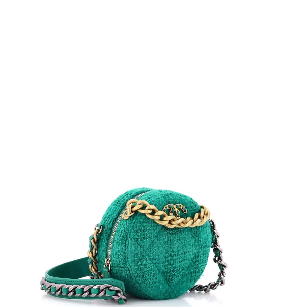 Chanel 19 Round Clutch With Chain And #240512C26B - Picture 3 of 7